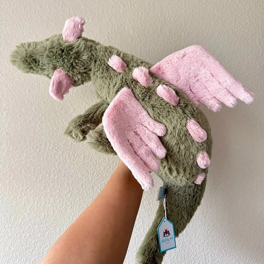 Jellycat Malachy Dragon Large Plush Toy 50 cm – New with Tags & Dust Bag