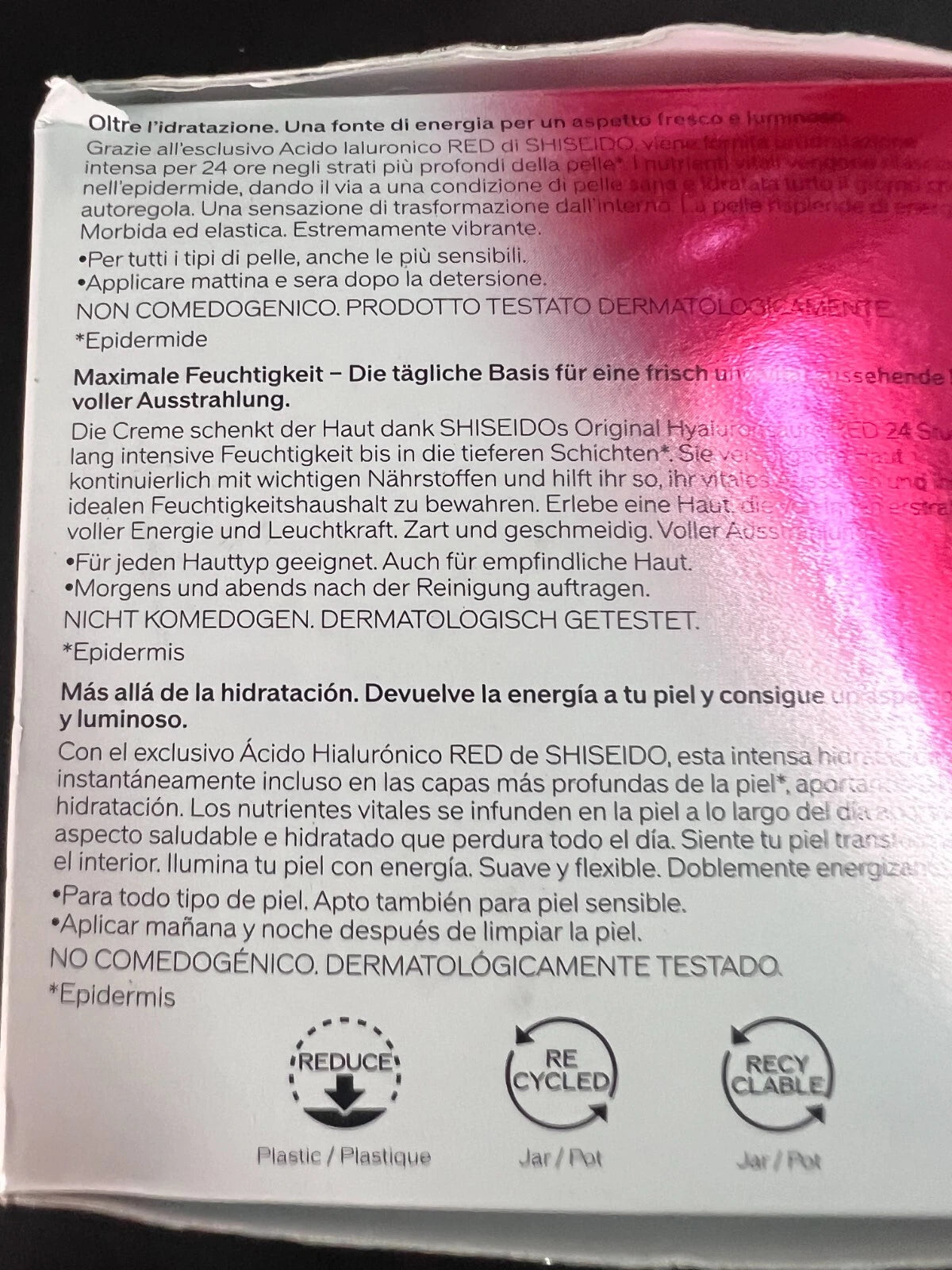 Essential Energy Hydrating Face Cream – Hyaluronic Acid – 1.7 oz / 50 ml – New