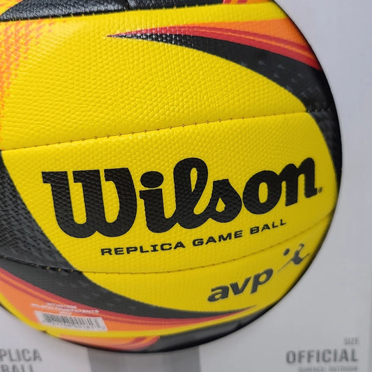 Official Style Beach Volleyball Yellow Black Replica Ball – New