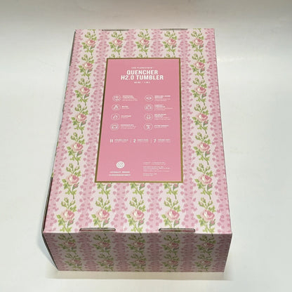 **40oz Floral Heirloom Tumbler – Insulated Reusable Travel Cup with Straw**