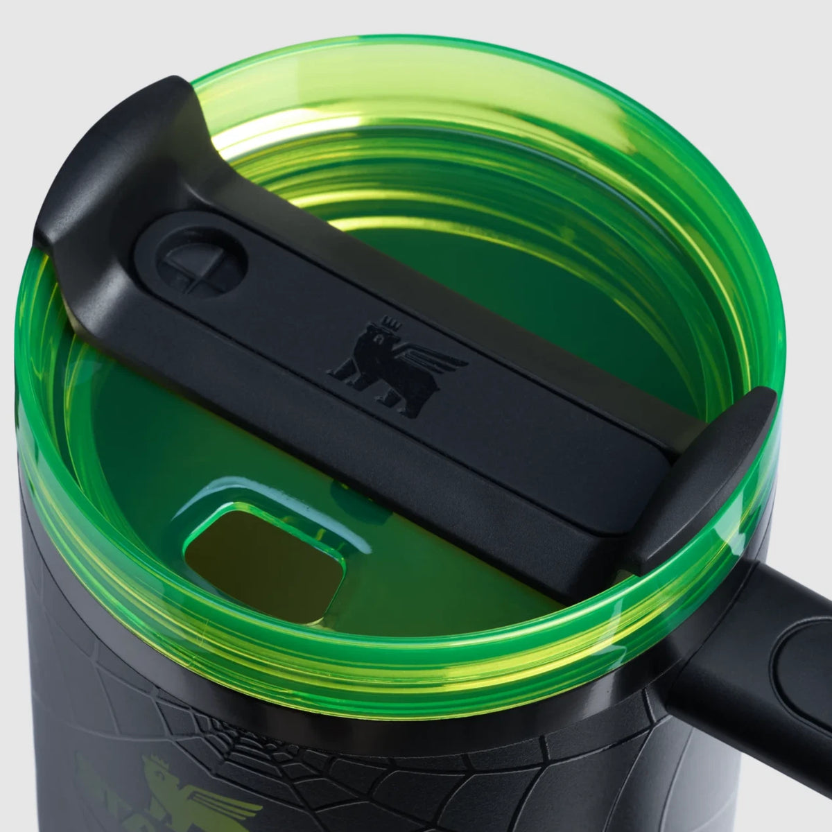 40oz Black Halloween Web Glow Tumbler – Insulated Travel Cup with Straw
